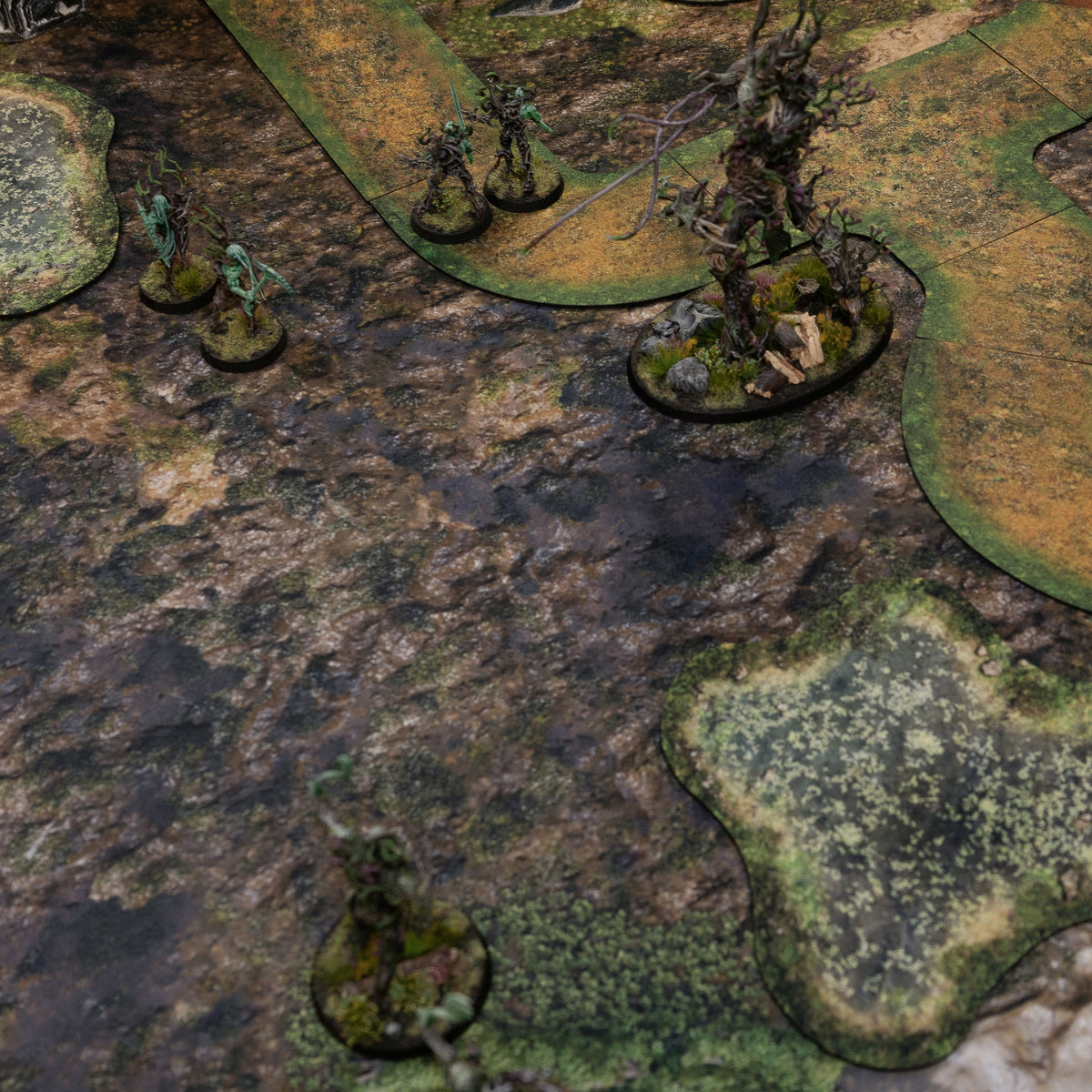 Muddy rubber 2D road set for Flames of War & Team Yankee, 3 inches wide – lifestyle- in use2
