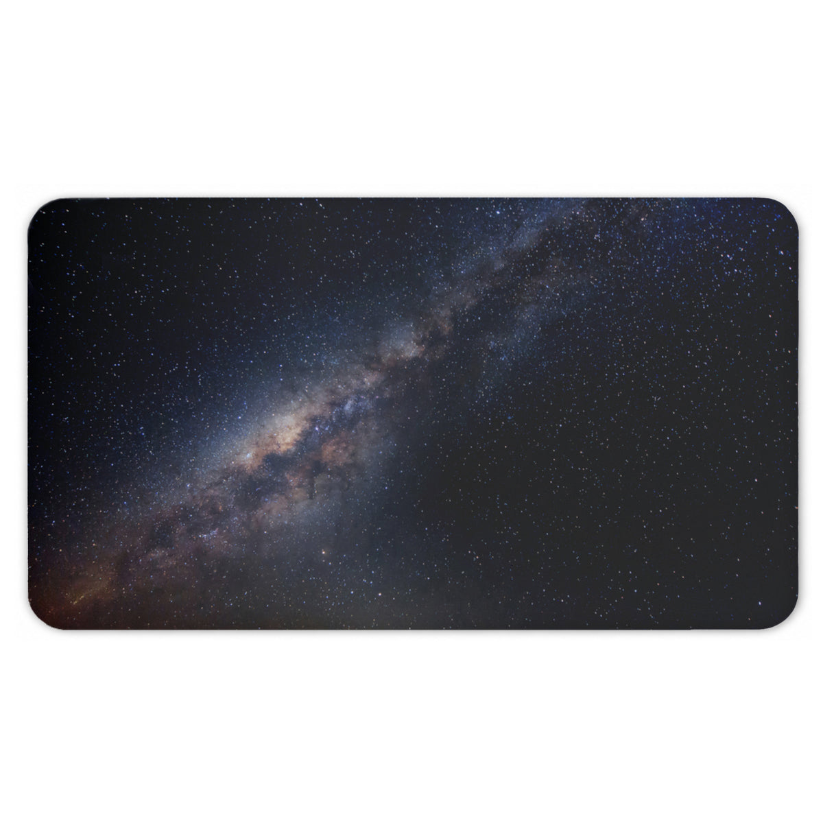 Card game rubber mat galaxy space roll top view