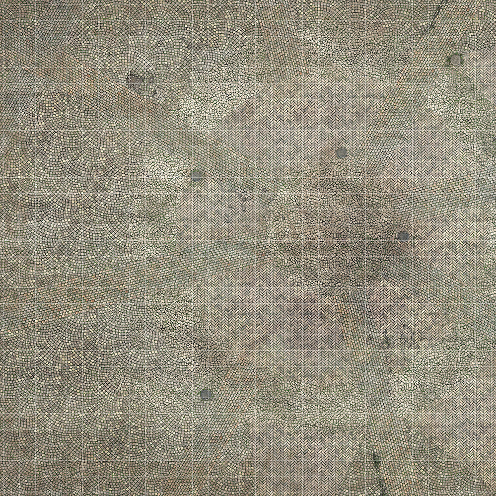 Pavement dry-erase RPG mat 80x80 cm with square grid