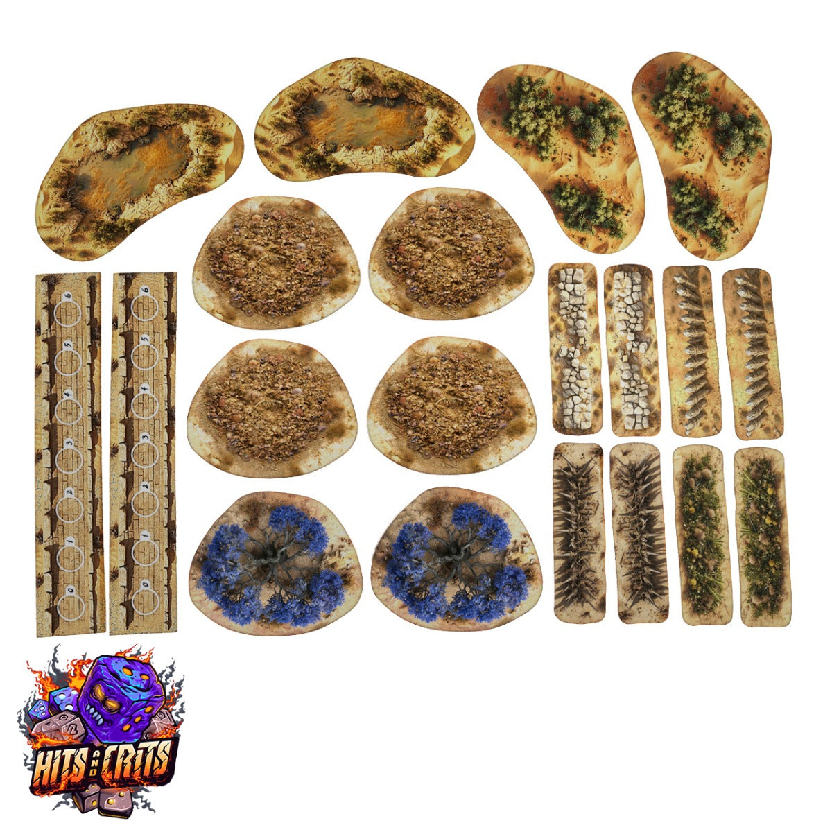 2D Terrain Set compatible with A Song of Ice and Fire – Desert Vengeance (Hits & Crits)