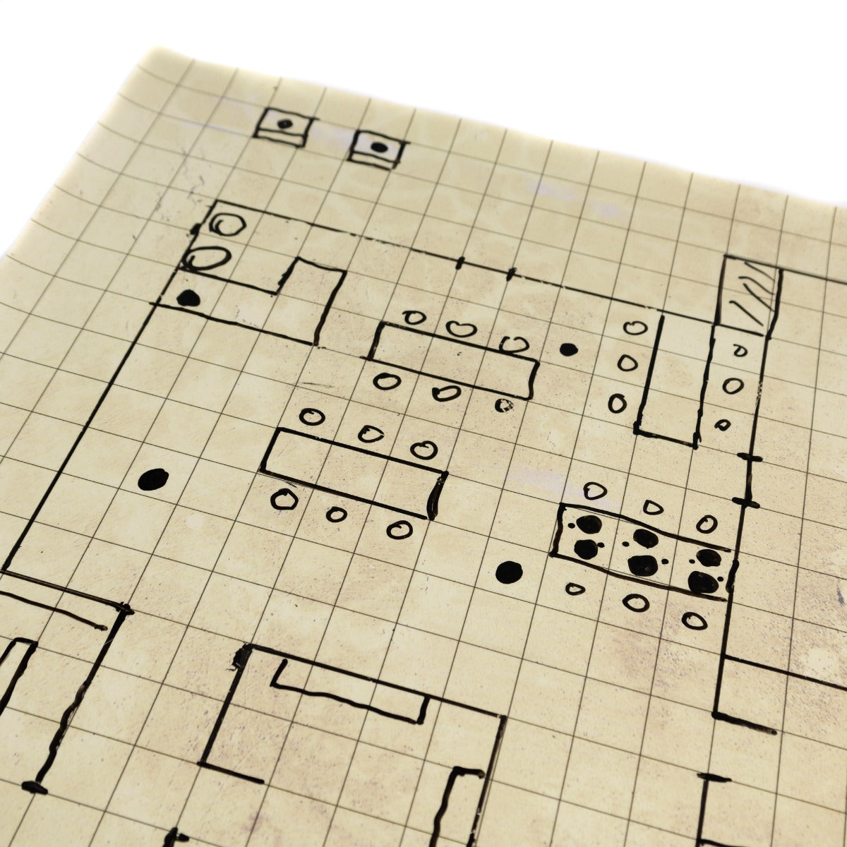 Papyrus dry-erase RPG mat 50x50 cm with square grid
