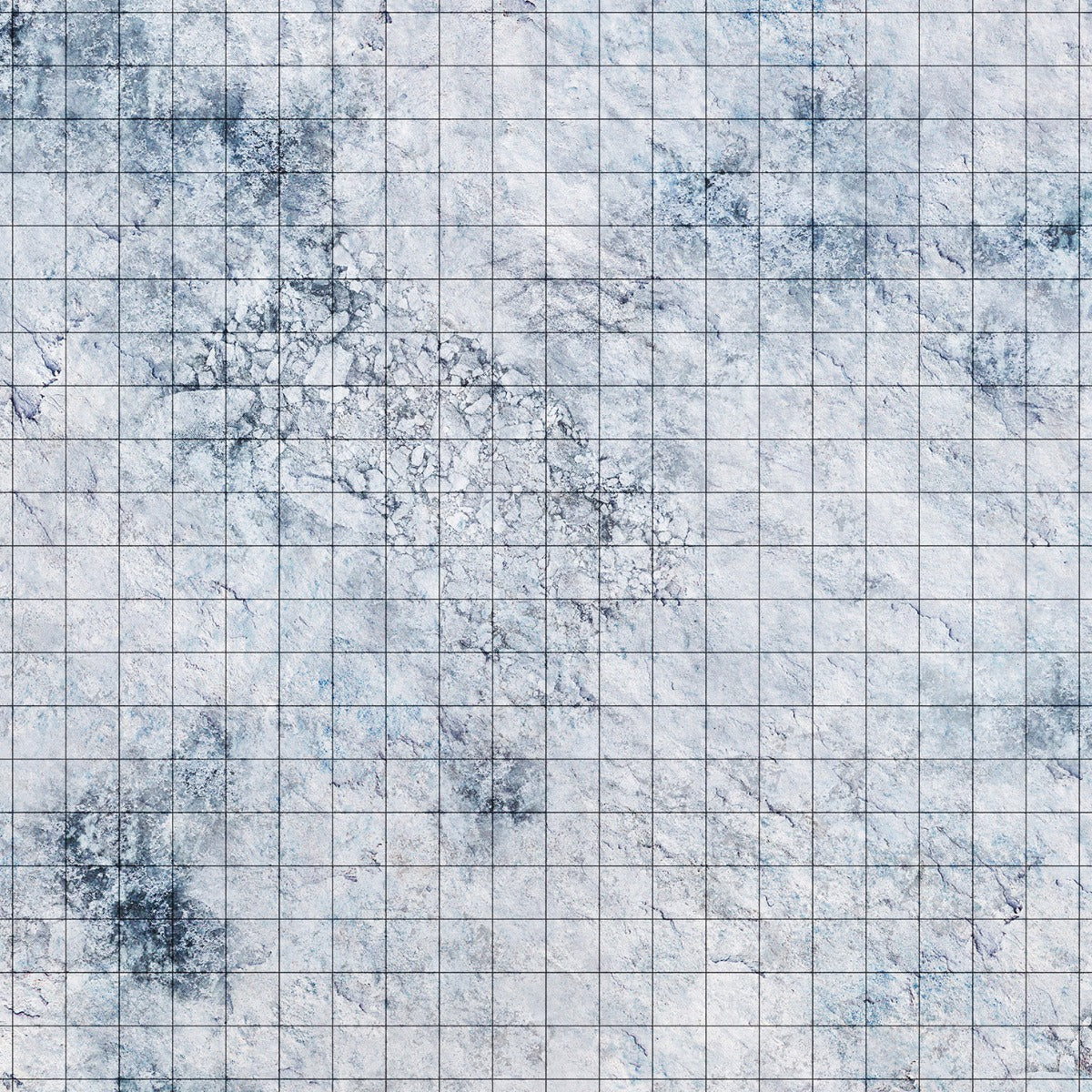 Snow dry-erase RPG mat 50x50 cm with square grid
