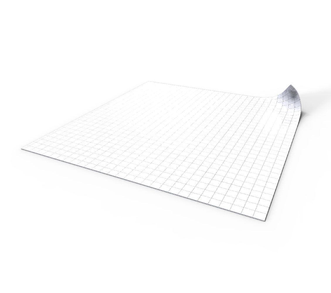 White dry-erase RPG mat 80x80 cm with square grid