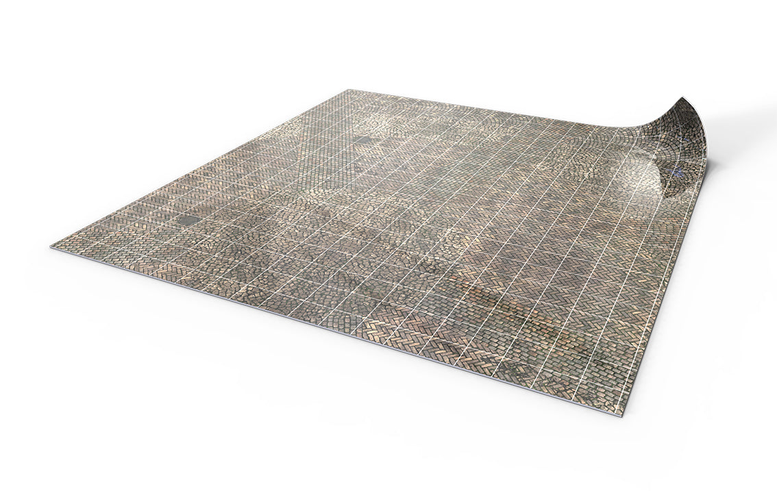 Pavement dry-erase RPG mat 50x50 cm with square grid