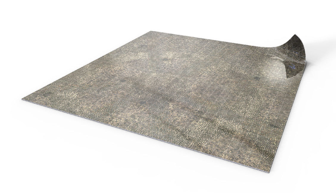 Pavement dry-erase RPG mat 80x80 cm with square grid