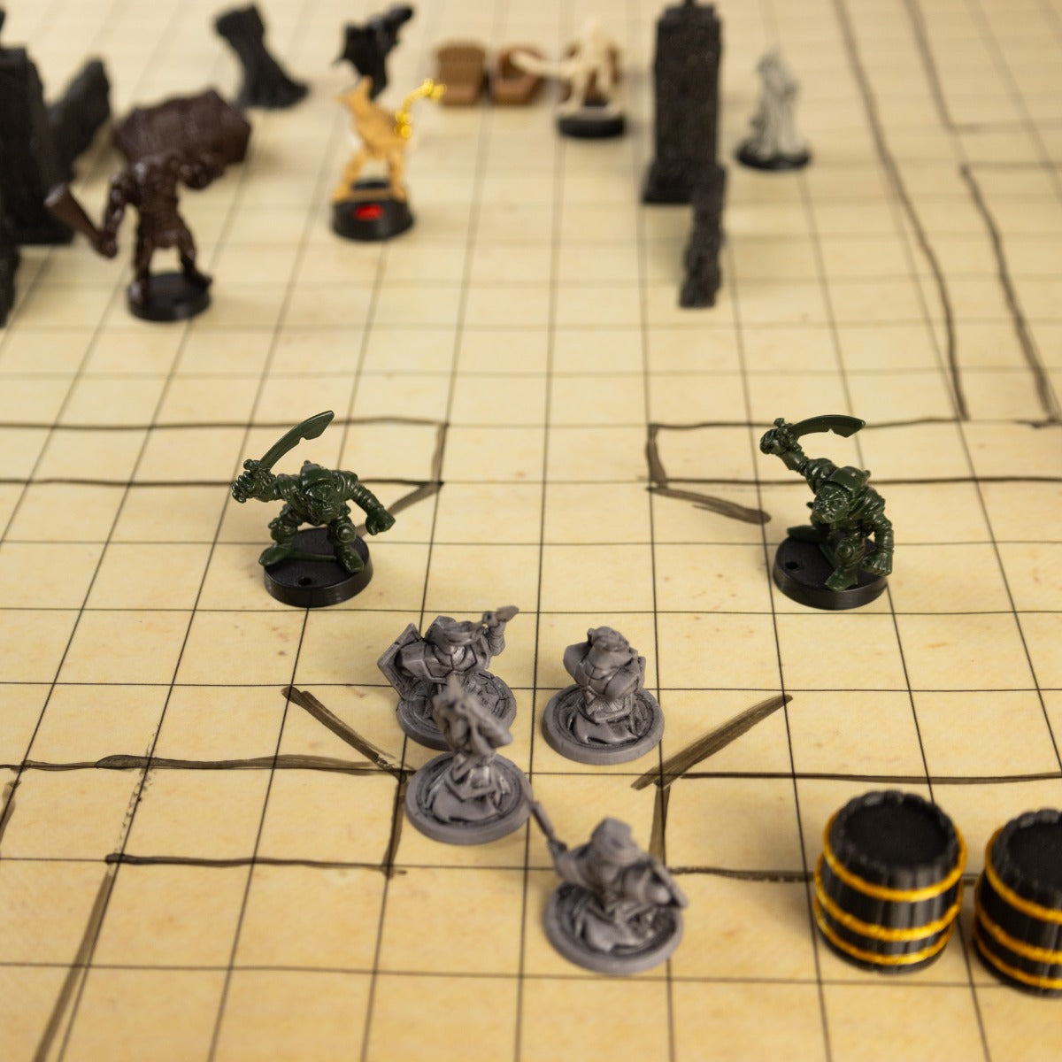 Papyrus dry-erase RPG mat 50x50 cm with square grid