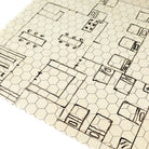 Papyrus dry-erase RPG mat 80x80 cm with hexagonal grid