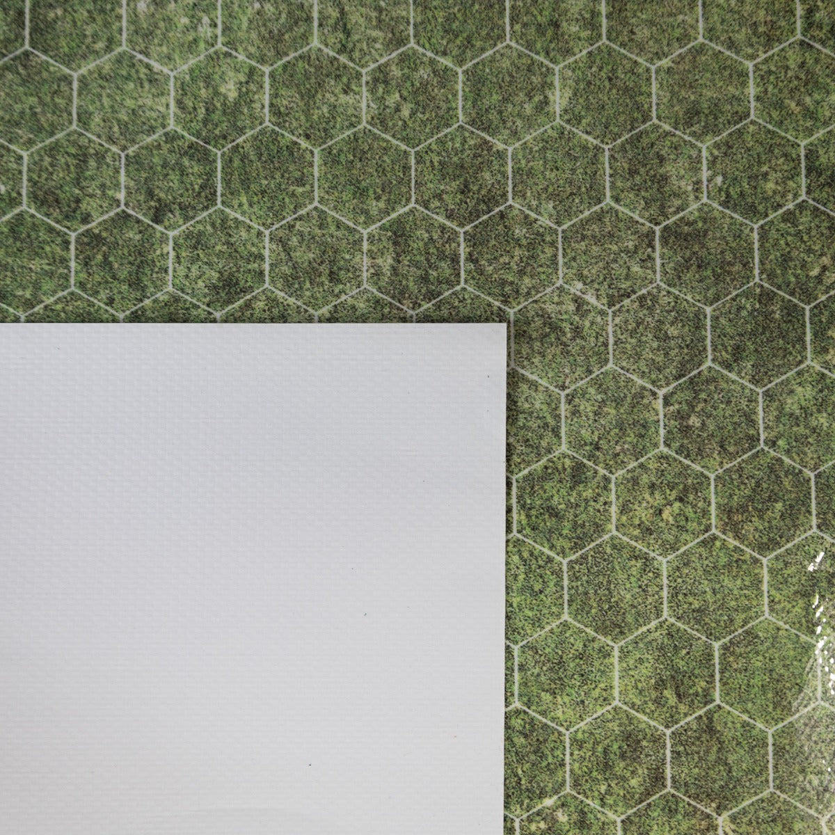 Grass dry-erase RPG mat 80x80 cm with hexagonal grid