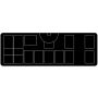 Minimalist rubber mat for 1 player compatible with Pokemon 69x22,5 cm