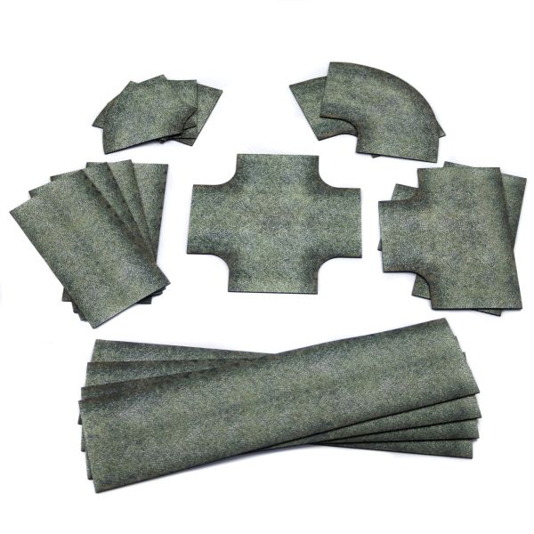 Paved roads - 2D Roads set (width 7,6 cm / 3")