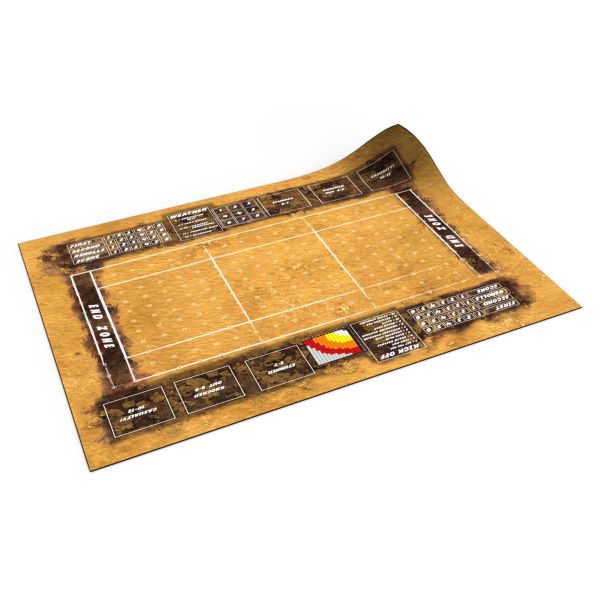 Sandy Desert 39" x 34" / 101cm x 86cm - Single-sided rubber mat compatible with Blood Bowl