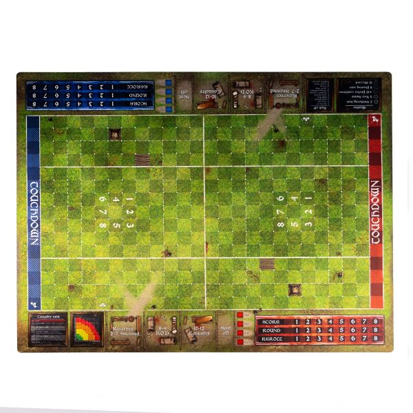 Pitch 35,5" x 27,5" / 90cm x 70cm - single-sided rubber mat compatible with Blood Bowl s3