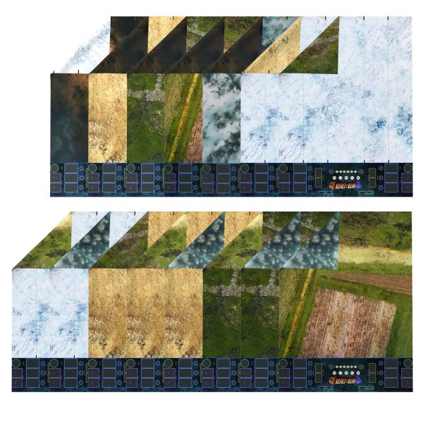 Hits and Crits - Double-sided Latex mat compatible with A Song of Ice and Fire  58,5" x 48"