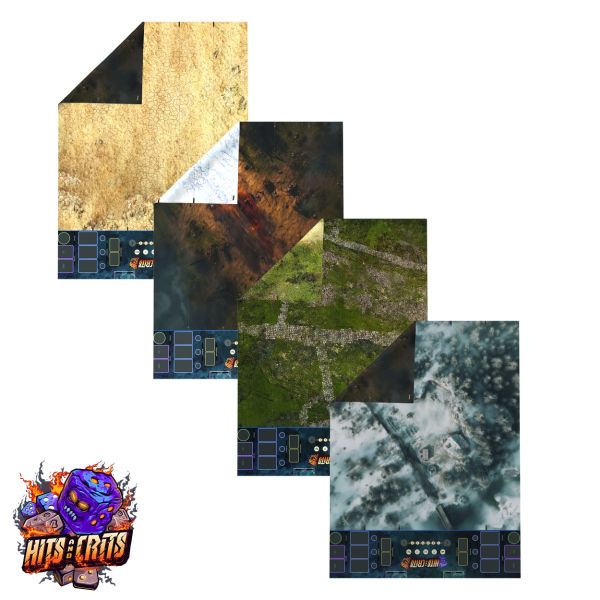 Hits and Crits - Double-sided Latex mat compatible with A Song of Ice and Fire  58,5" x 48"