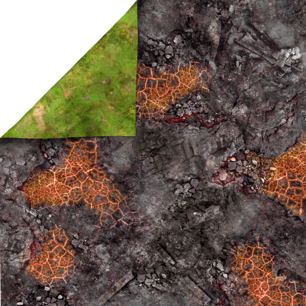 Red Blight battlefield 48”x48” / 122x122 cm- double-sided rubber mat
