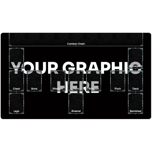 Custom cardgame mat with grid compatible with Flesh and Blood 61 x 35,5 cm