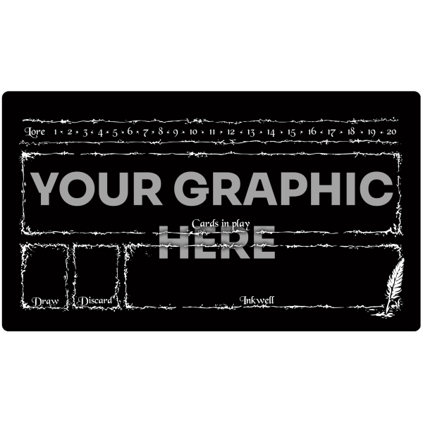 Custom cardgame mat with grid compatible with Lorcana 61 x 35,5 cm