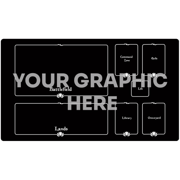 Custom cardgame mat with grid compatible with MTG Commander 61 x 35,5 cm
