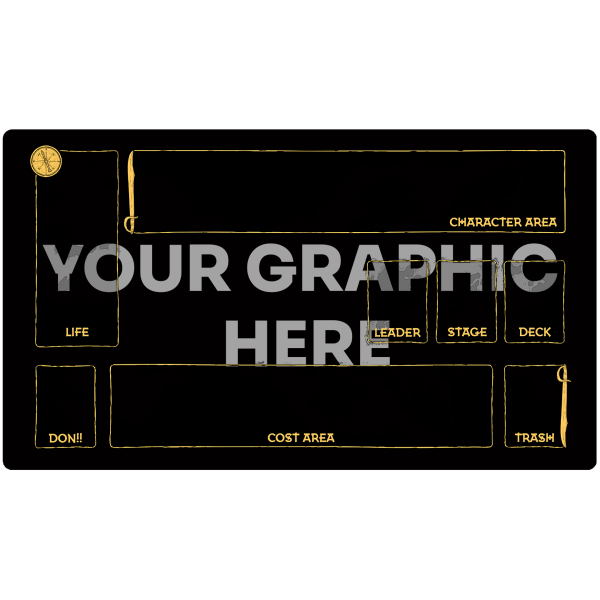 Custom cardgame mat with grid compatible with One Piece 61 x 35,5 cm