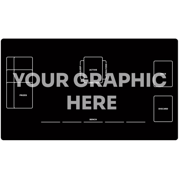 Custom cardgame mat with grid compatible with Pokemon 61 x 35,5 cm