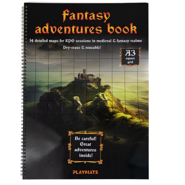 Fantasy Adventures book - A3 Fantasy/Medieval RPG Book - square grid