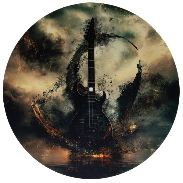 Rubber record mat 30,5 cm - Guitar