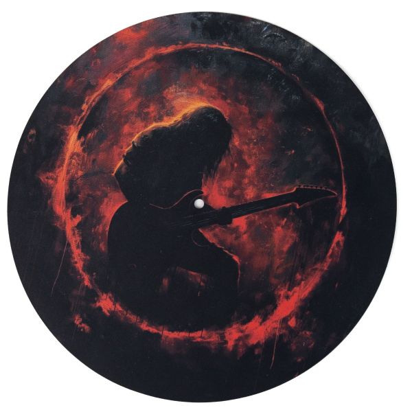 Rubber record mat 30,5 cm - Guitarist