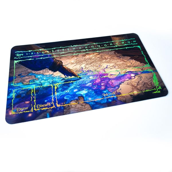 Magic Quill - Rubber mat compatible with Lorcana TCG 61 x 35 cm with Holo finish