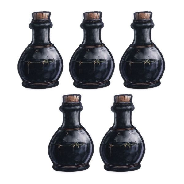Mug Coaster Set - Black Potions - 5 pcs