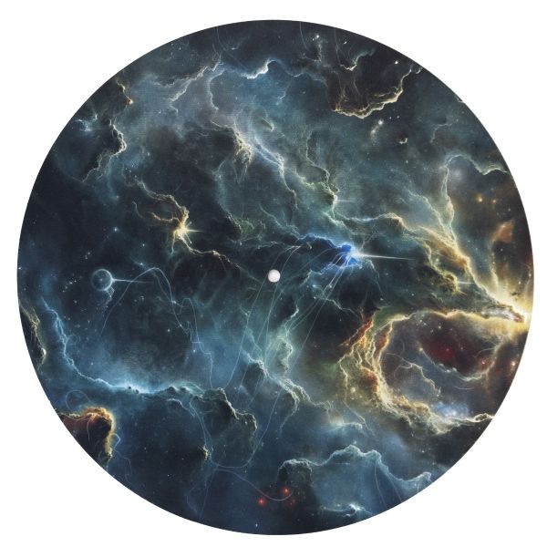 Rubber record mat 30,5 cm - Nebula