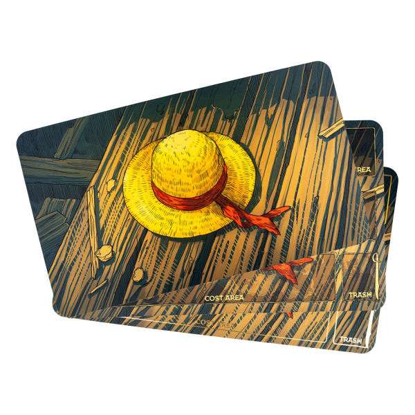 Straw Hat - 24 "x14" / 61x35.5 - Rubber mat for card games compatible with One Piece