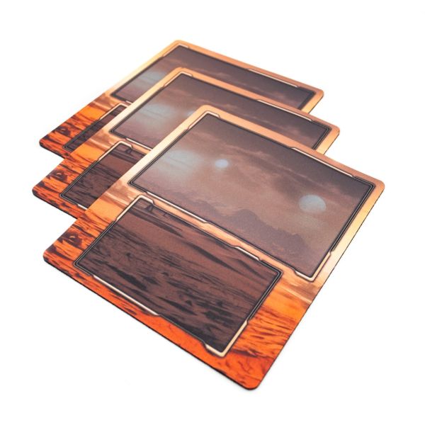 Star Wars: Shatterpoint - Player board 7"x10"/18cm x 25cm - rubber mat for board game - 3 pieces - yellow