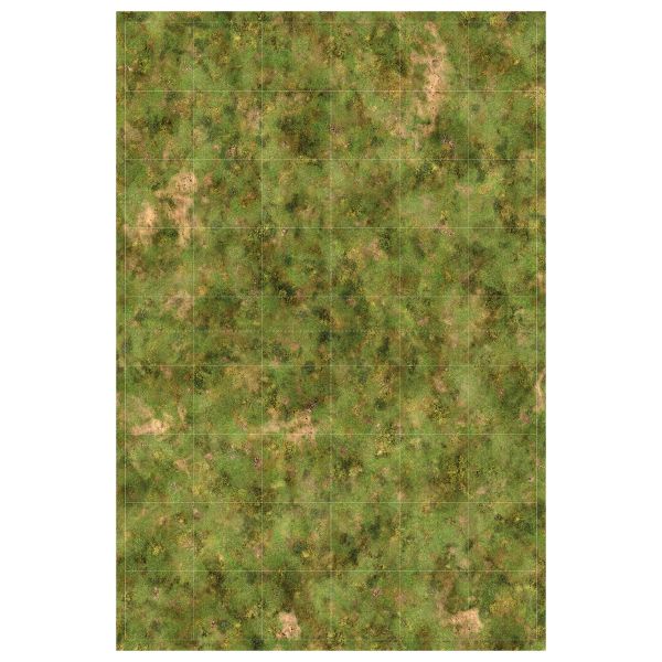 Grassland 54"x36" / 137x91,5 cm - single-sided rubber mat with grid compatible with StarCraft TMG