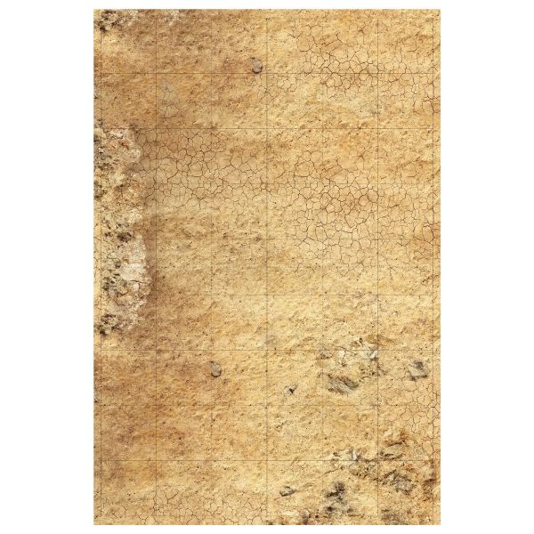 Rocky Desert 54"x36" / 137x91,5 cm - single-sided rubber mat with grid compatible with StarCraft TMG