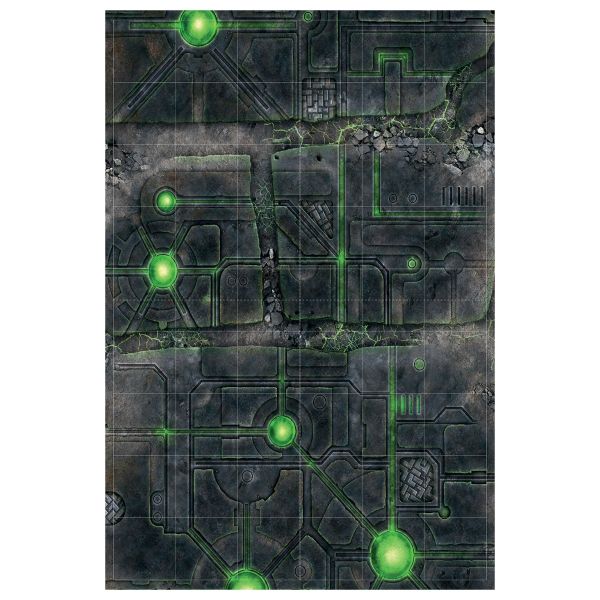 DeathWorld Tomb 54"x36" / 137x91,5 cm - single-sided rubber mat with grid compatible with StarCraft TMG