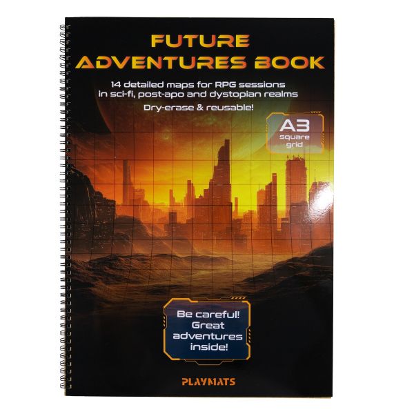 Future Adventures book - A3 Sci-fi/Post-apo RPG Book - square grid