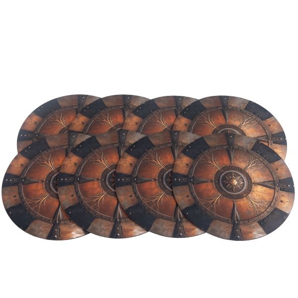 Rubber objective markers compatible with Age of Sigmar 4e 7,6"/19,3cm - Old gods shield - 8pcs