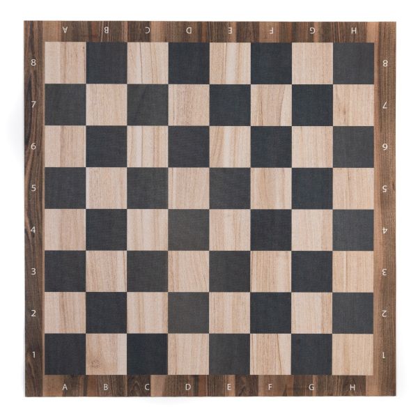 Rubber mat compatible with Chess/Checkers 36x36 cm / 14,2"x14,2" - Wooden