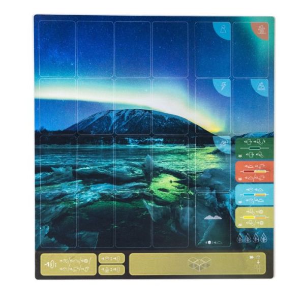 Aurora Borealis - Rubber mat compatible with Earth: Abundance - player mat - 38 x 42 cm