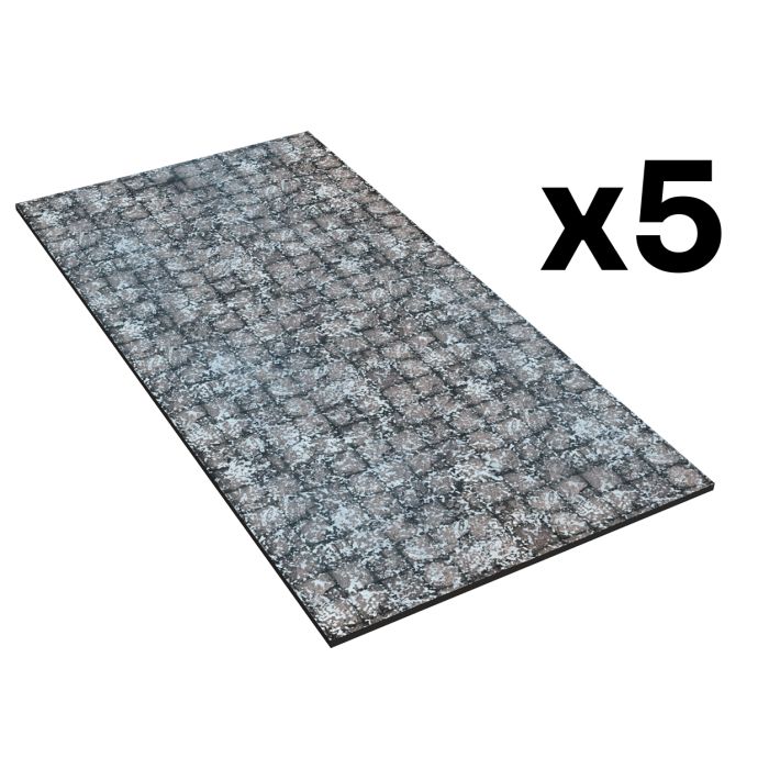 Rubber zones compatible with Warhammer 40K - Destroyed square - 5 pieces