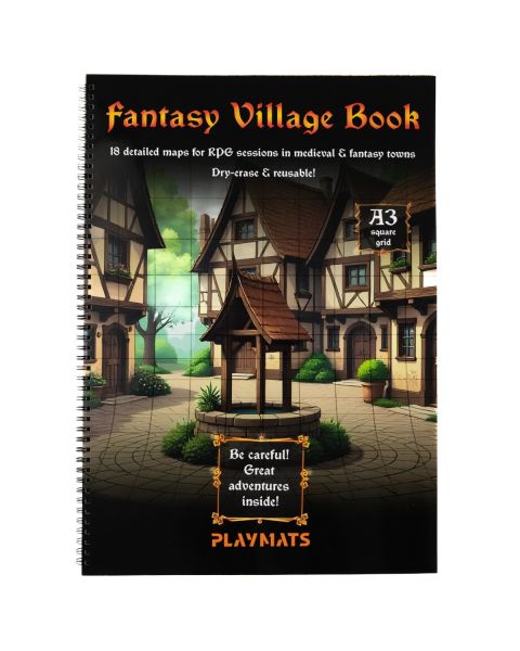Fantasy Village Adventures book - A3 RPG Book with 18 detailed maps – Square Grid