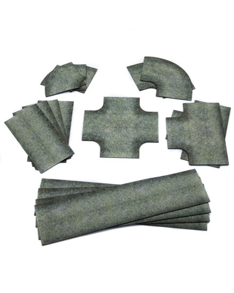 Paved roads - 2D Roads set (width 7,6 cm / 3")