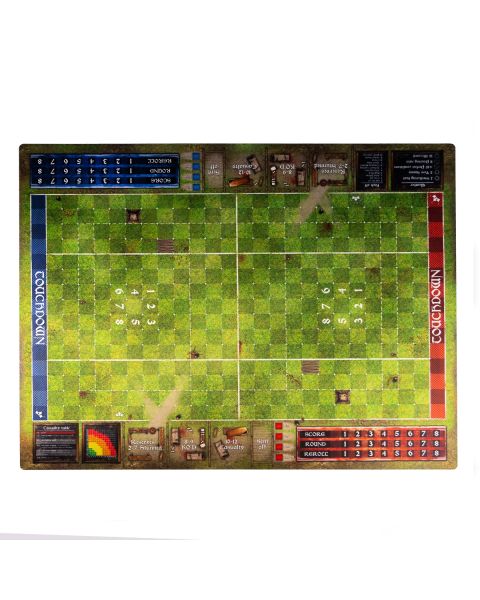 Pitch 35,5" x 27,5" / 90cm x 70cm - single-sided rubber mat compatible with Blood Bowl s3