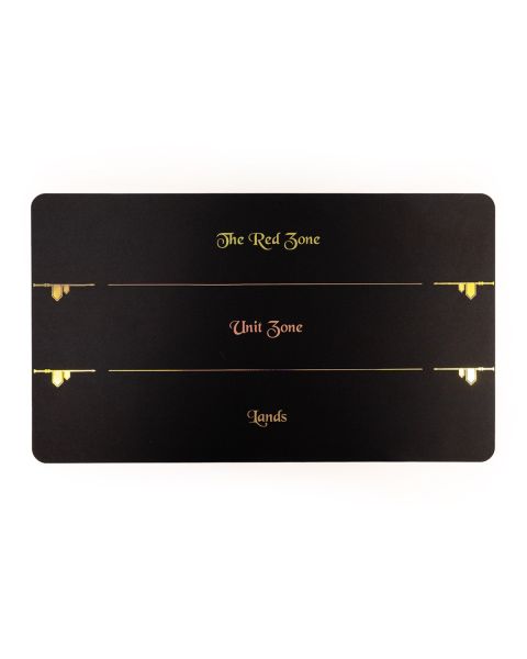 Black rubber mat with holo grid compatible with Magic The Gathering Standard edition 61 x 35,5 cm