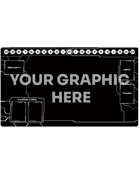Custom cardgame mat with grid compatible with Digimon 61 x 35,5 cm