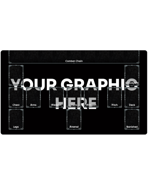 Custom cardgame mat with grid compatible with Flesh and Blood 61 x 35,5 cm