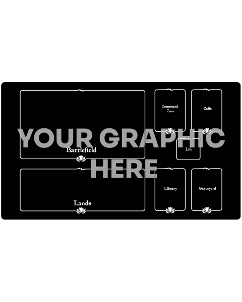 Custom cardgame mat with grid compatible with MTG Commander 61 x 35,5 cm
