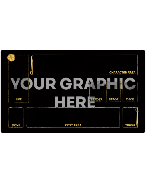 Custom cardgame mat with grid compatible with One Piece 61 x 35,5 cm