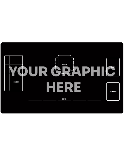 Custom cardgame mat with grid compatible with Pokemon 61 x 35,5 cm