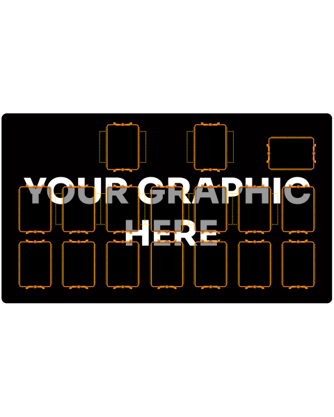 Custom cardgame mat with grid compatible with Yu-Gi-Oh! 61 x 35,5 cm